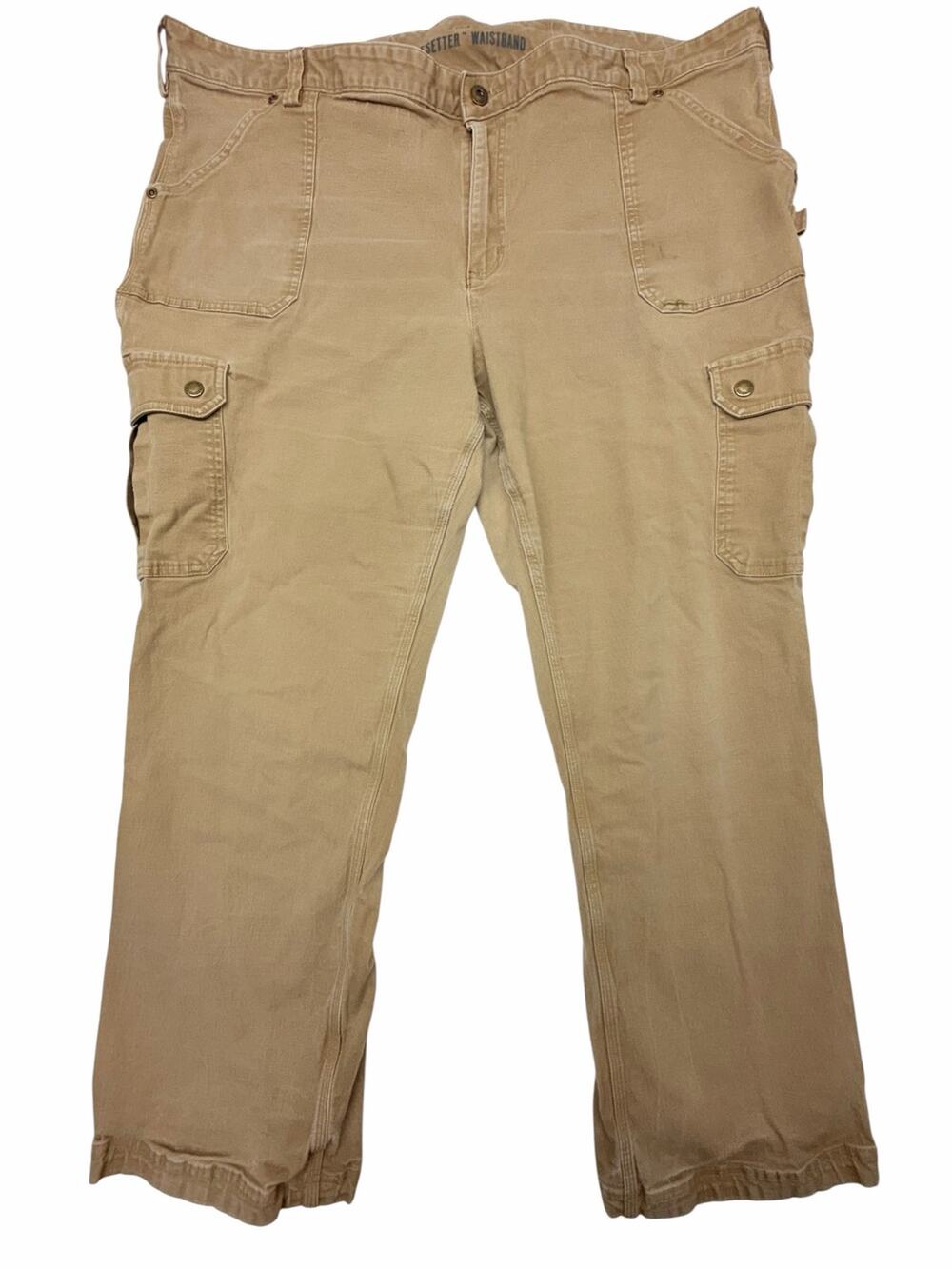 Duluth Trading Curvesetter Cargo Pants Women’s 22W x 31 Tan Khaki Utility Work